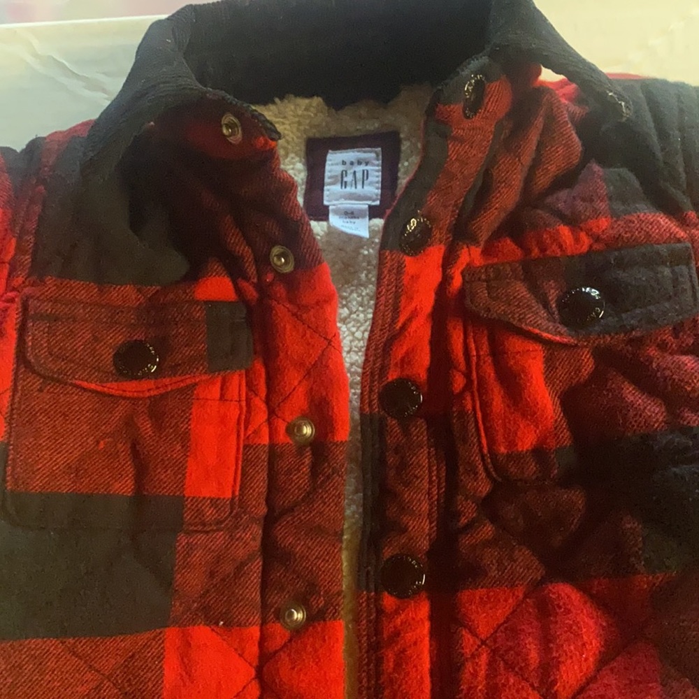 Baby gap flannel Sherpa lined jacket